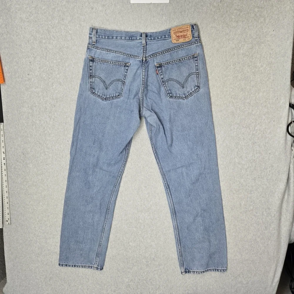 Levi's 505‎ Men Jeans 34X32 Light Blue Denim Regular Fit Straight Y2K
